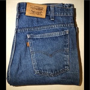 Vtg Levi 517 Orange Tab Jeans Sz 34